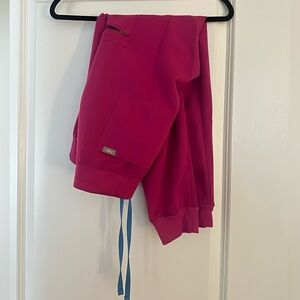 FIGS Zamora Jogger Scrub Pants Raspberry Sorbet- Small
